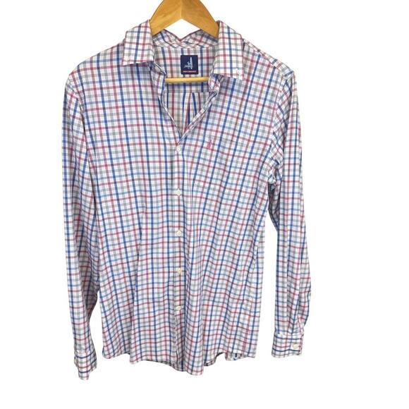 Johnnie-O Prep-Formance Plaid Button Down Shirt Lightweight Boys 16 - Picture 1 of 12